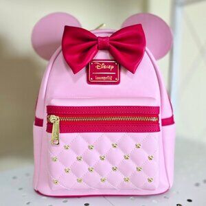 Loungefly Disney The Minnie Mouse Classic Backpack - Strawberry Macaron